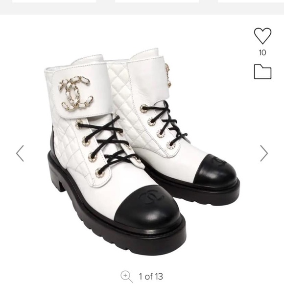 Chanel Shiny Calfskin Boots - Picture 9 of 10